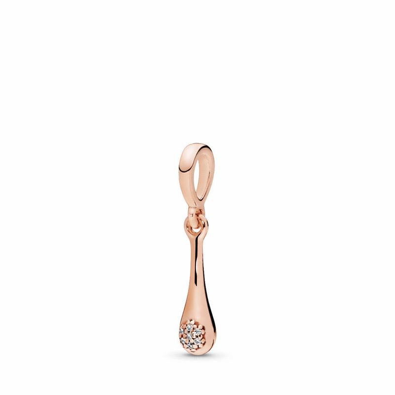 Pandora Rose™ Modern Lovepods™ Pendant Ireland - Pandora Rose/Cubic Zirconia - 691427XIF